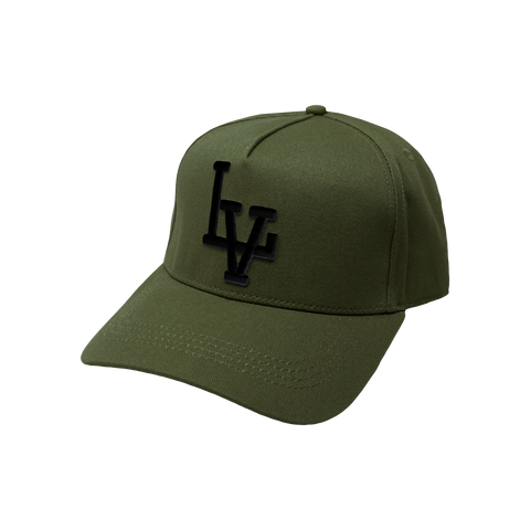 "LV" Vegas A-Frame Snapback (Army Green)